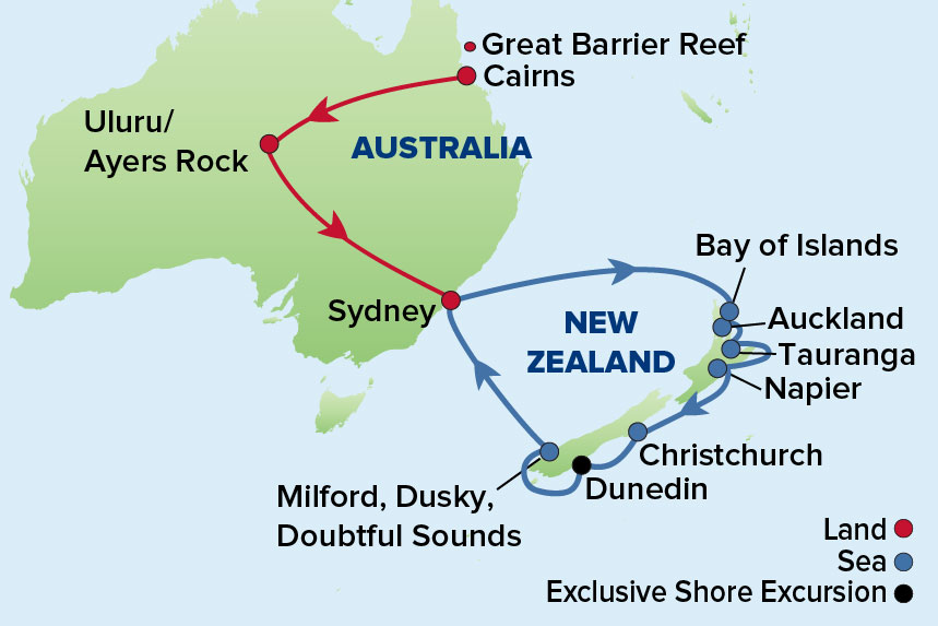 Map PR 34201 Australia New Zealand CEL 2024 